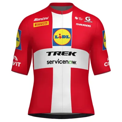 Fahrradtrikots kurzarm Santini LIDL Trek Denmark National Champion (Bild 4)