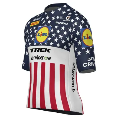 Fahrradtrikots kurzarm Santini LIDL Trek USA National Champion (Bild 3)