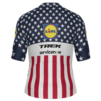 Fahrradtrikots kurzarm Santini LIDL Trek USA National Champion (Bild 5)