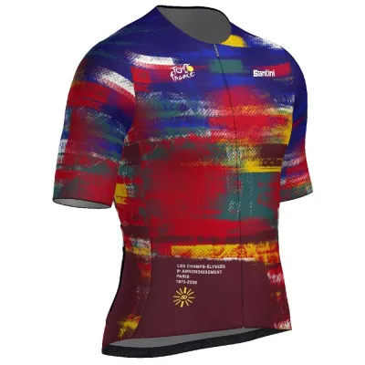 Fahrradtrikots kurzarm Santini TDF Arrivée Dash 2025 (Bild 3)