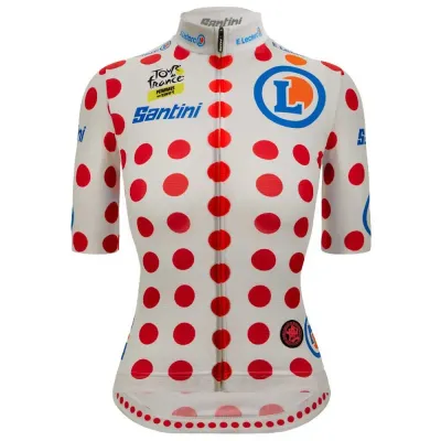Fahrradtrikots kurzarm Santini Tour De France Avec Zwift Polka Dot 2025 (Bild 3)