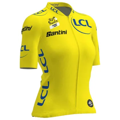 Fahrradtrikots kurzarm Santini Tour De France Femme Zwift Overall Leader (Bild 3)