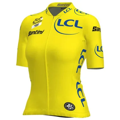 Fahrradtrikots kurzarm Santini Tour De France Femme Zwift Overall Leader (Bild 4)