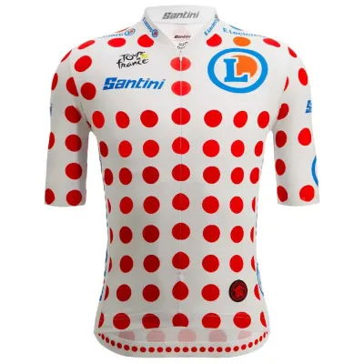 Fahrradtrikots kurzarm Santini Tour De France Official Polka Dot 2025 (Bild 1)