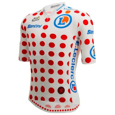 Fahrradtrikots kurzarm Santini Tour De France Official Polka Dot 2025 (Bild 3)