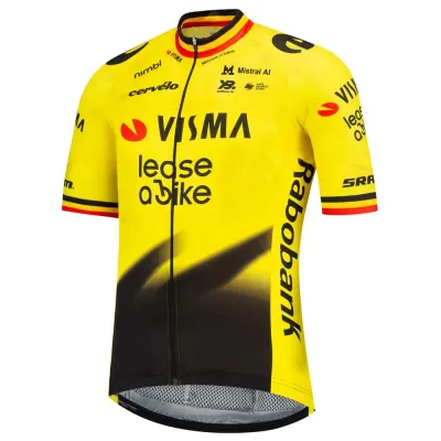 Fahrradtrikots kurzarm Team Visma | Lease a Bike Replica Former Belgian Campion 2026 (Bild 6)