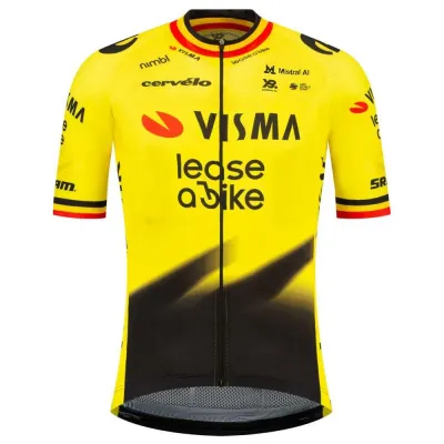 Fahrradtrikots kurzarm Team Visma | Lease a Bike Replica Former Belgian Campion 2026 (Bild 1)
