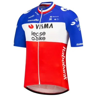 Fahrradtrikots kurzarm Team Visma | Lease a Bike Team Visma Lease A Bike Replica French Campion 2026 (Bild 6)