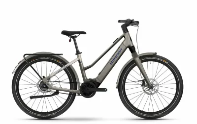 E-Bike Tourenrad Winora iRIDE PURE R5f 2026 | 400 Wh | 27,5 Zoll | Trapez | 40 cm | vanilla latte/silver dollar glänzend (Bild 1)