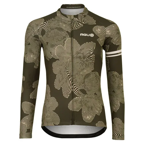 Fahrradtrikots langarm Agu Striped Flower Essential