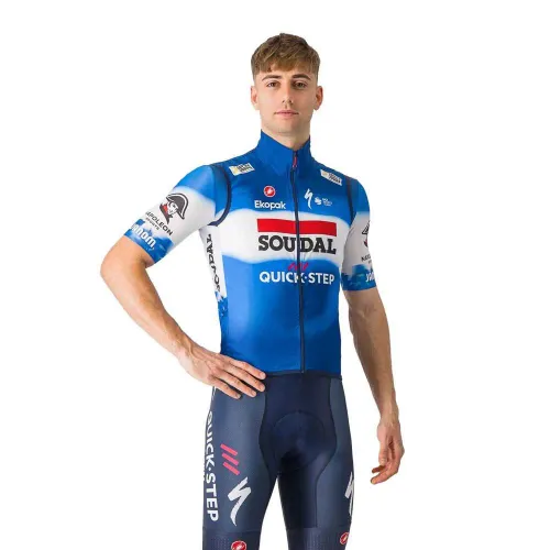 Fahrradtrikots kurzarm Castelli Pro Light Soudal Quick-Step Weste 2024