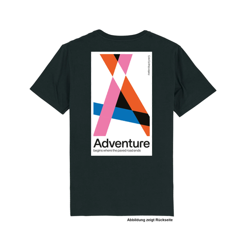 Fahrrad T-Shirt COIS CYCLING ADVENTURE BEGINS WHERE THE PAVED ROAD ENDS T-SHIRT 0