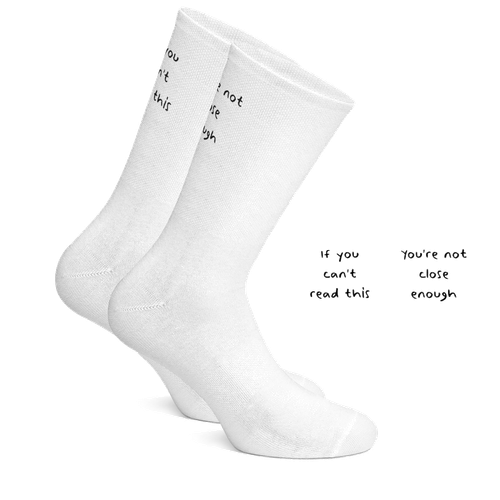 Fahrradsocken COIS CYCLING IF YOU CAN'T READ THIS YOU'RE NOT CLOSE ENOUGH SOCKS Radsocken