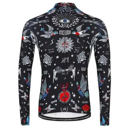 Fahrradtrikots langarm Cycology Gear Tattoo Winter