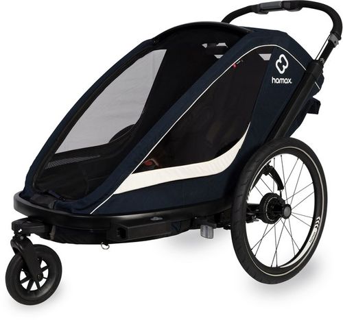 Fahrradanhänger Kinder Hamax Breeze Two mit Deichsel und Buggyrad 2025