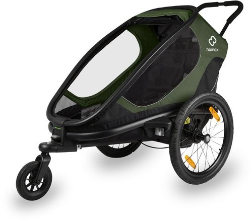 Fahrradanhänger Kinder Hamax Outback One mit Deichsel und Buggyrad 2025