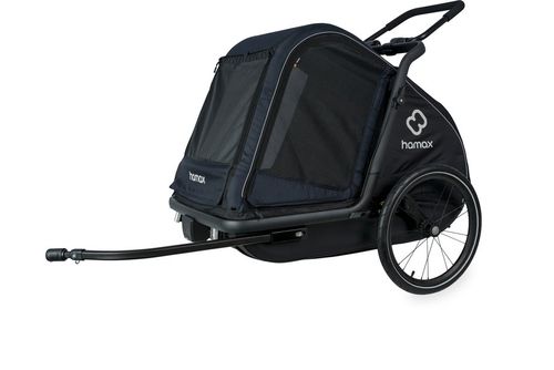 Fahrradanhänger Hund Hamax Pluto L Hundeanhänger mit Deichsel und Buggyrad 2025