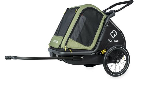 Fahrradanhänger Hund Hamax Pluto M Hundeanhänger mit Deichsel und Buggyrad 2025