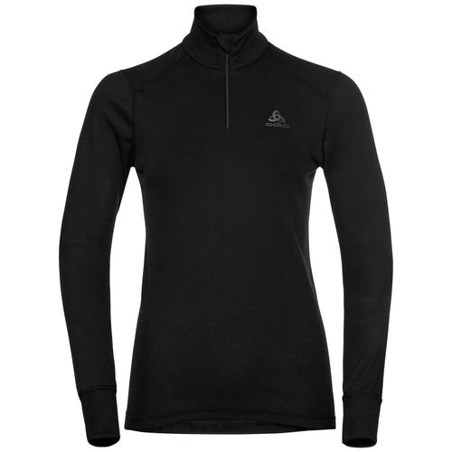 Fahrrad Unterhemd Odlo ACTIVE WARM BL TOP Turtle Neck Half Zip Langarm Unterhemd 0