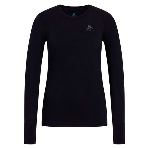 Fahrrad Unterhemd Odlo MERINO 200 BL TOP Crew Neck L/S Langarm Unterhemd 0