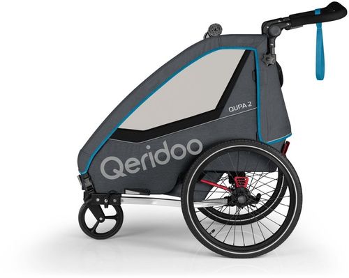 Fahrradanhänger Kinder Qeridoo QUPA 2 Blue 2023