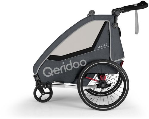 Fahrradanhänger Kinder Qeridoo QUPA 2 Grey 2023