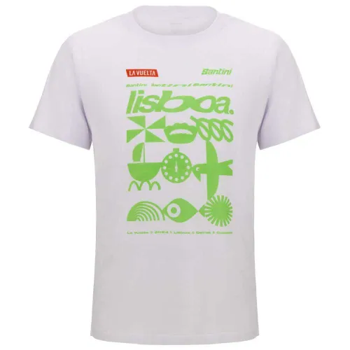 Fahrrad T-Shirt Santini La Vuelta Lissabon 2024 Offiziell 0