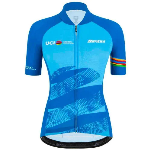 Fahrradtrikots kurzarm Santini Leader UCI World Tour