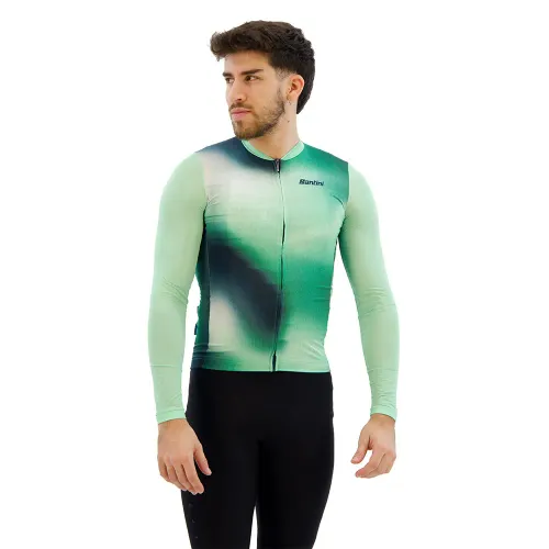 Fahrradtrikots langarm Santini Ombra Eco Sleek