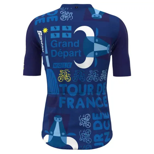 Fahrradtrikots kurzarm Santini Torino Tour De France Official 2024