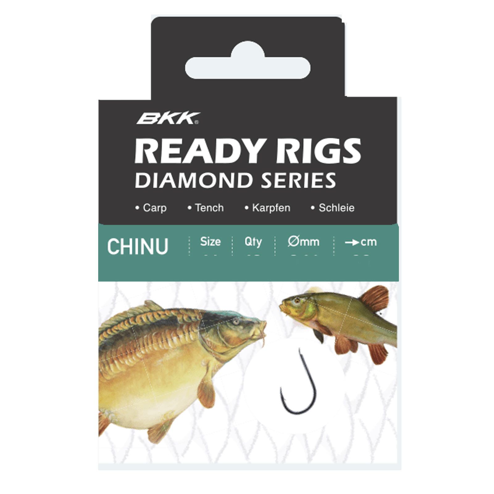 undefined Ready Rig Diamond-Chinu BN Karpfen Vorfachhaken gebunden