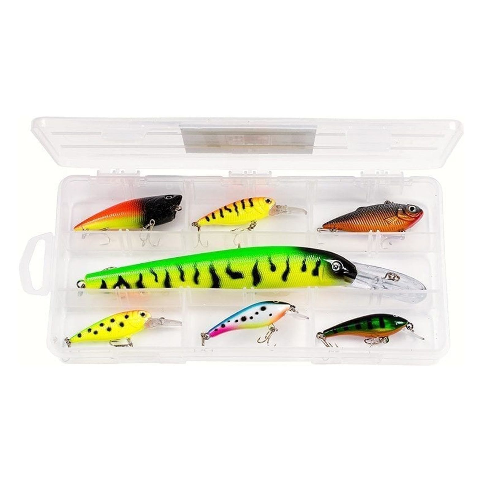 Fladen Premium Allround Wobbler Set mit Box 7 Stück Angelset