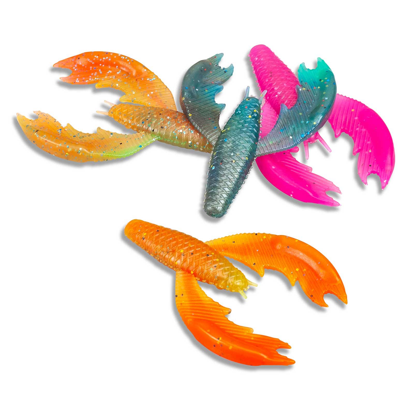 Gummikrebse Moby Softbaits Sänger Iron Claw Moby Paddy Non Toxic Craw Wild Mix