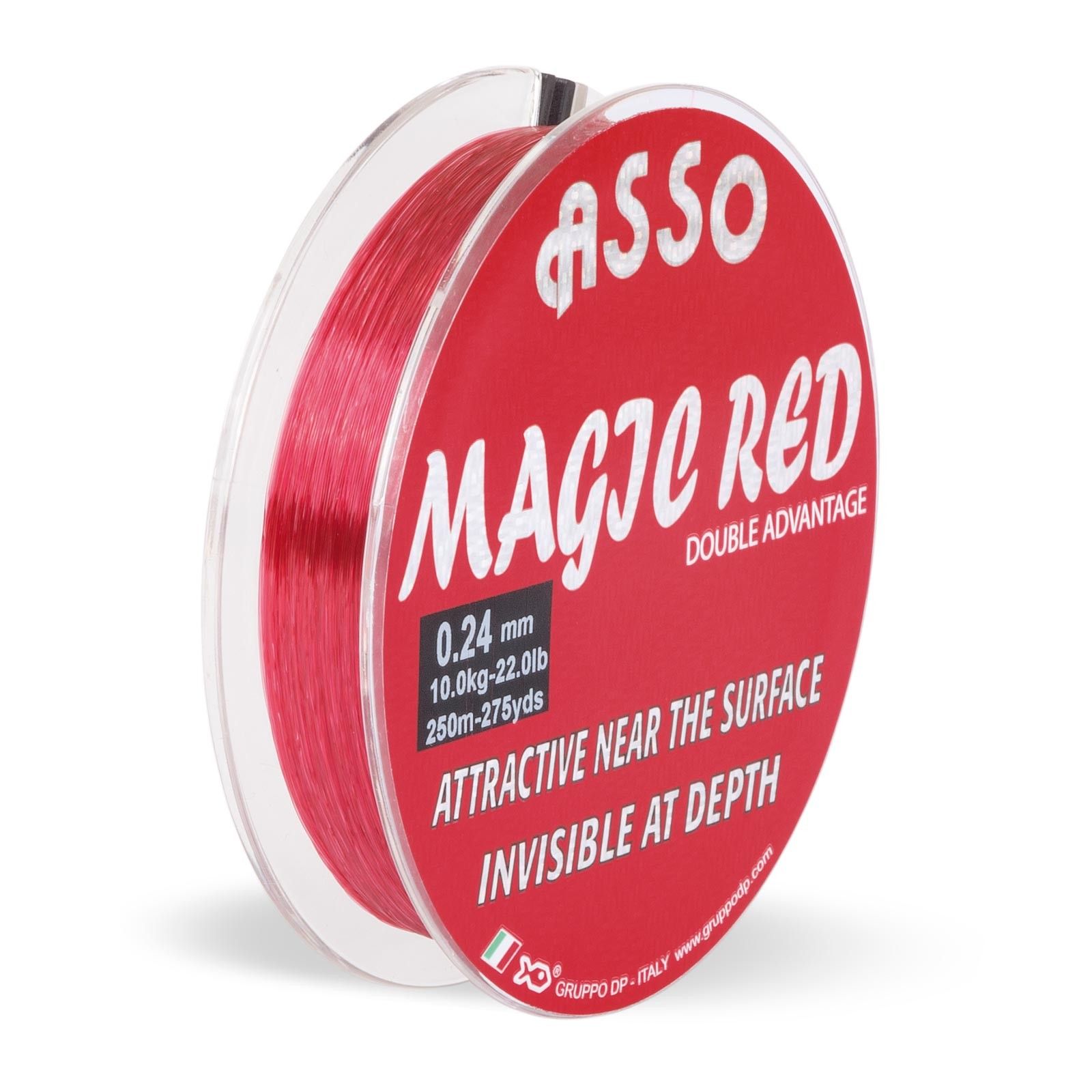 Monofile Schnur ASSO Magic Red Mono Red