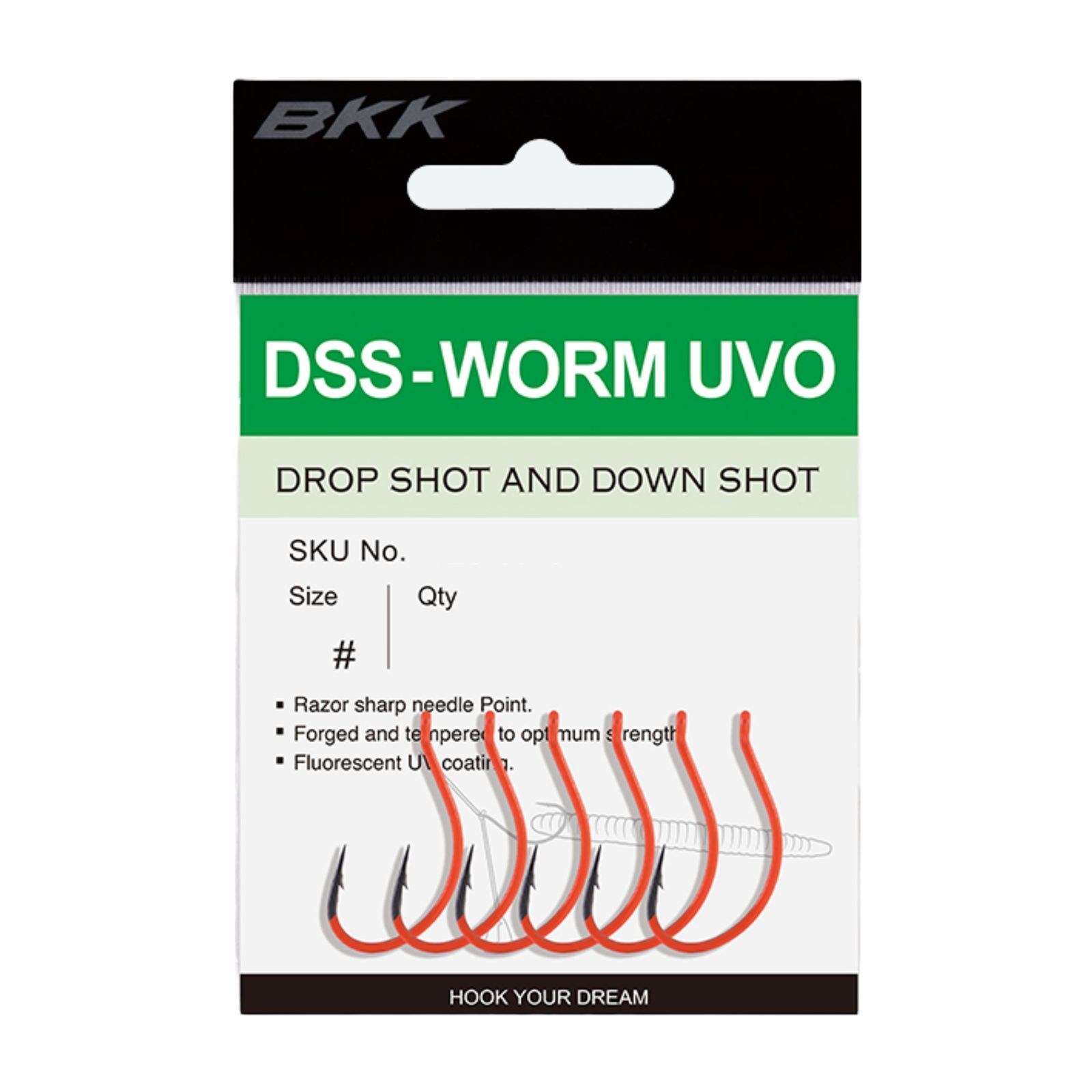 Drop shot Haken BKK DSS-Worm UVO Hook (Bild 2)