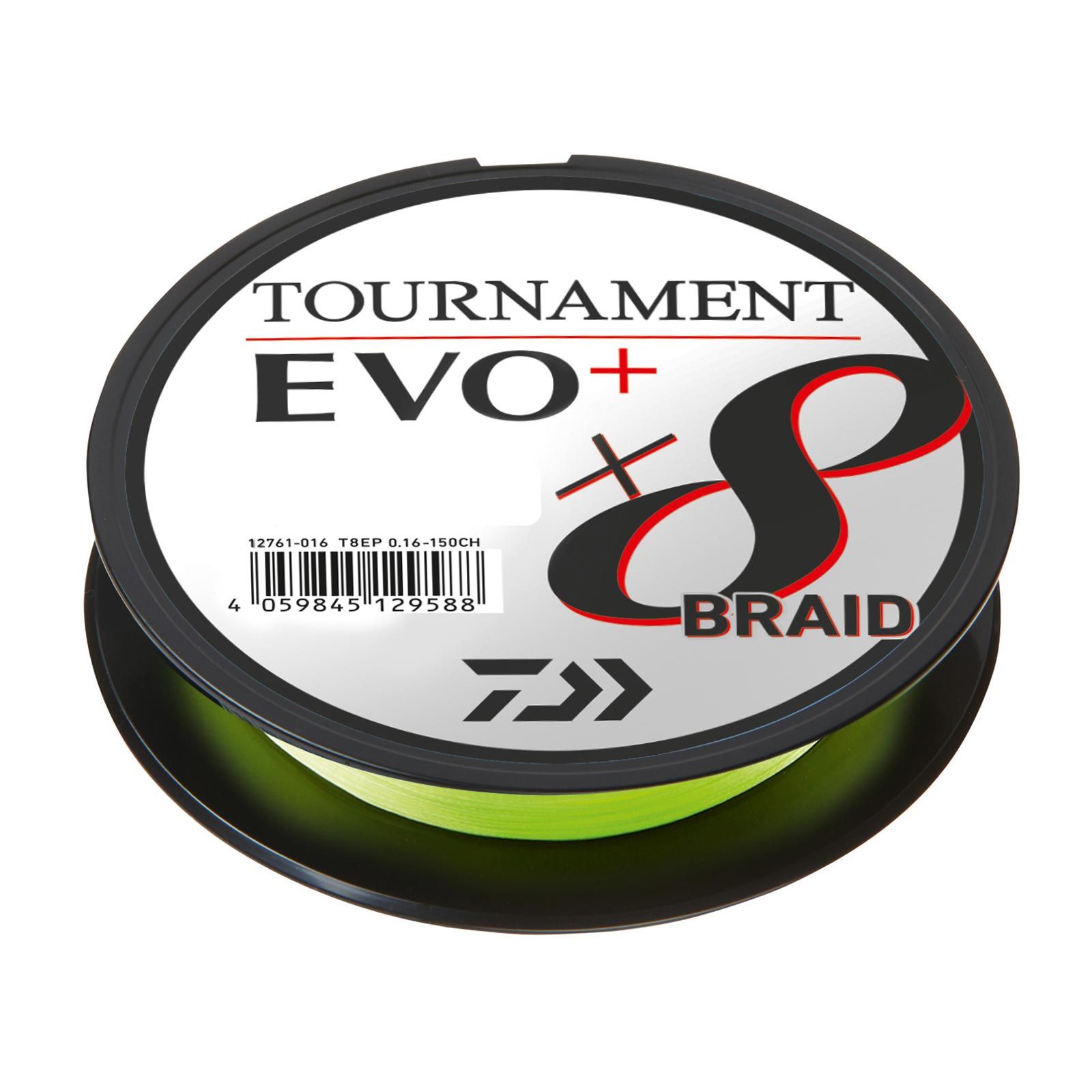Daiwa Tournament X8 Braid EVO+ 270m Chartreuse geflochtene Angelschnur