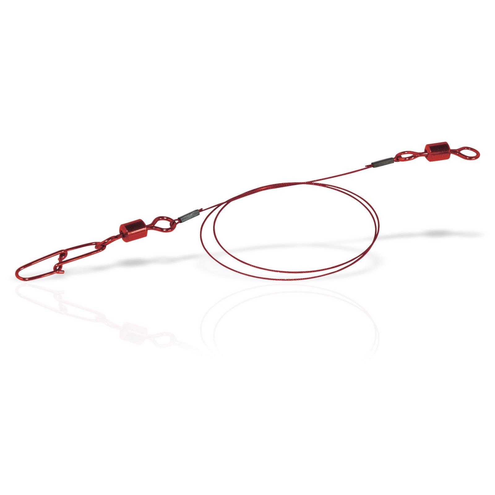 flexonit Red 7x7 0,36mm Wirbel/Snap 2Stk. Länge 25cm Stahlvorfach