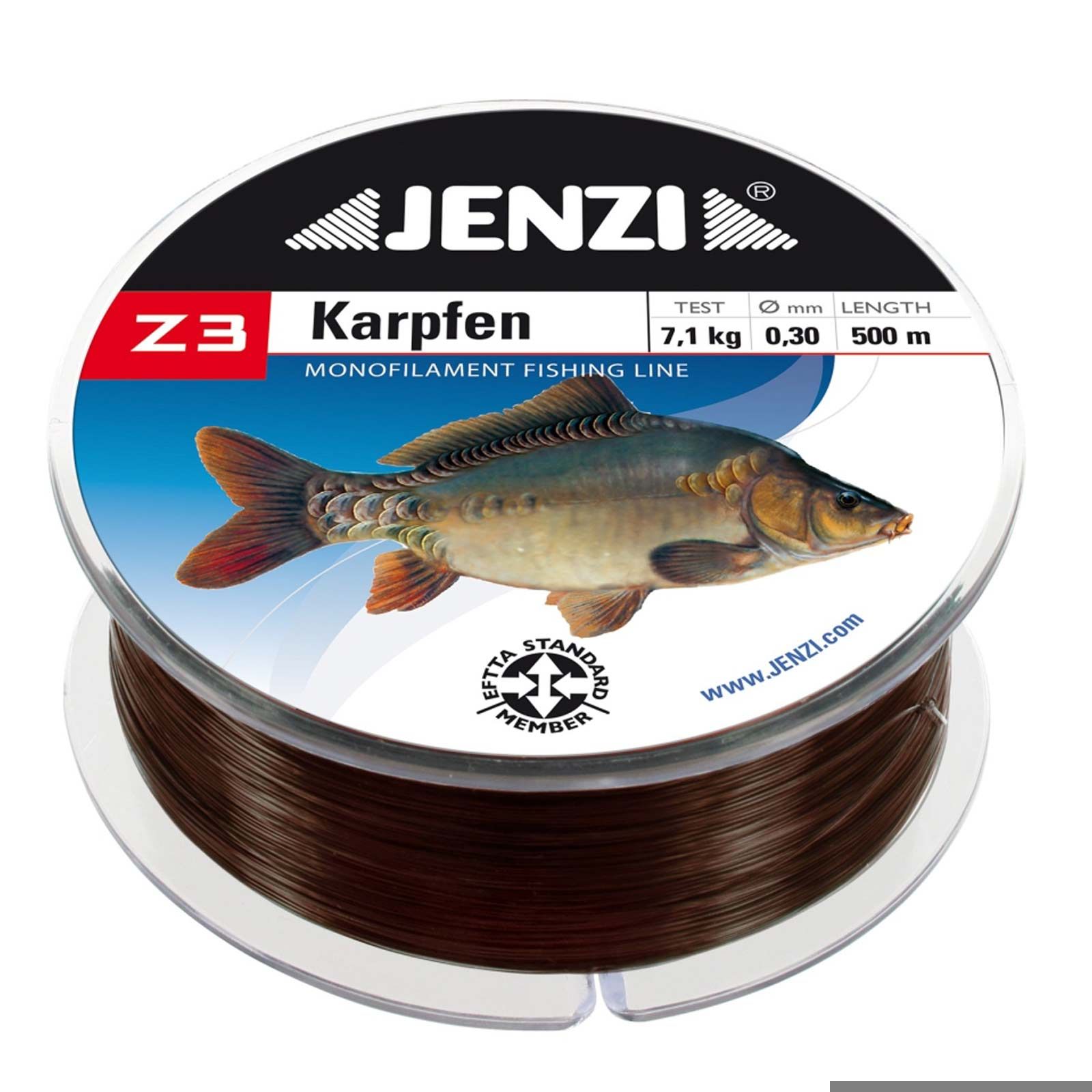 Jenzi Z3 Line Karpfen 500m 0,35mm 8,1kg Monofile Angelschnur