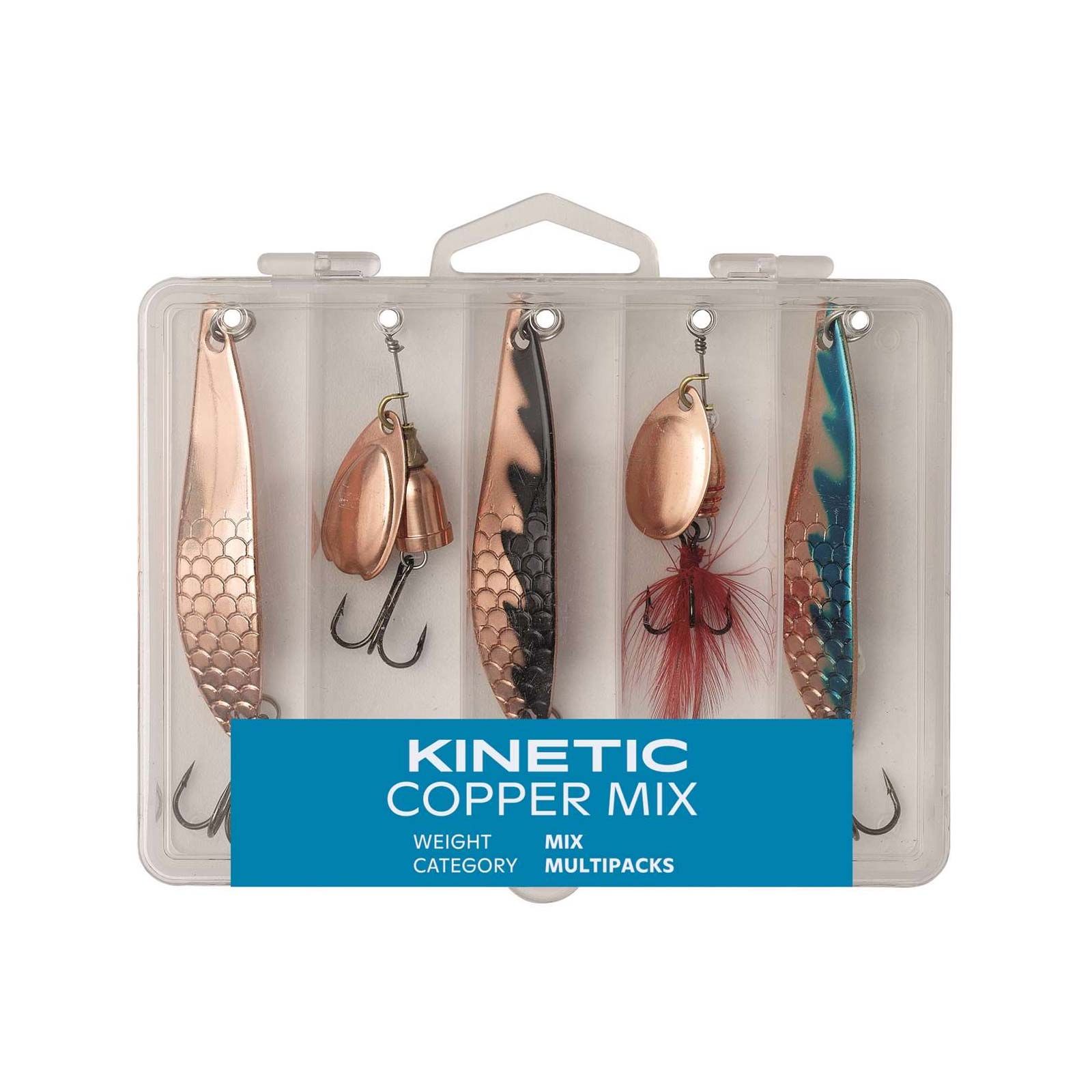 Kinetic Copper Mix Spinnköder Set bleifrei – Angelset Raubfisch
