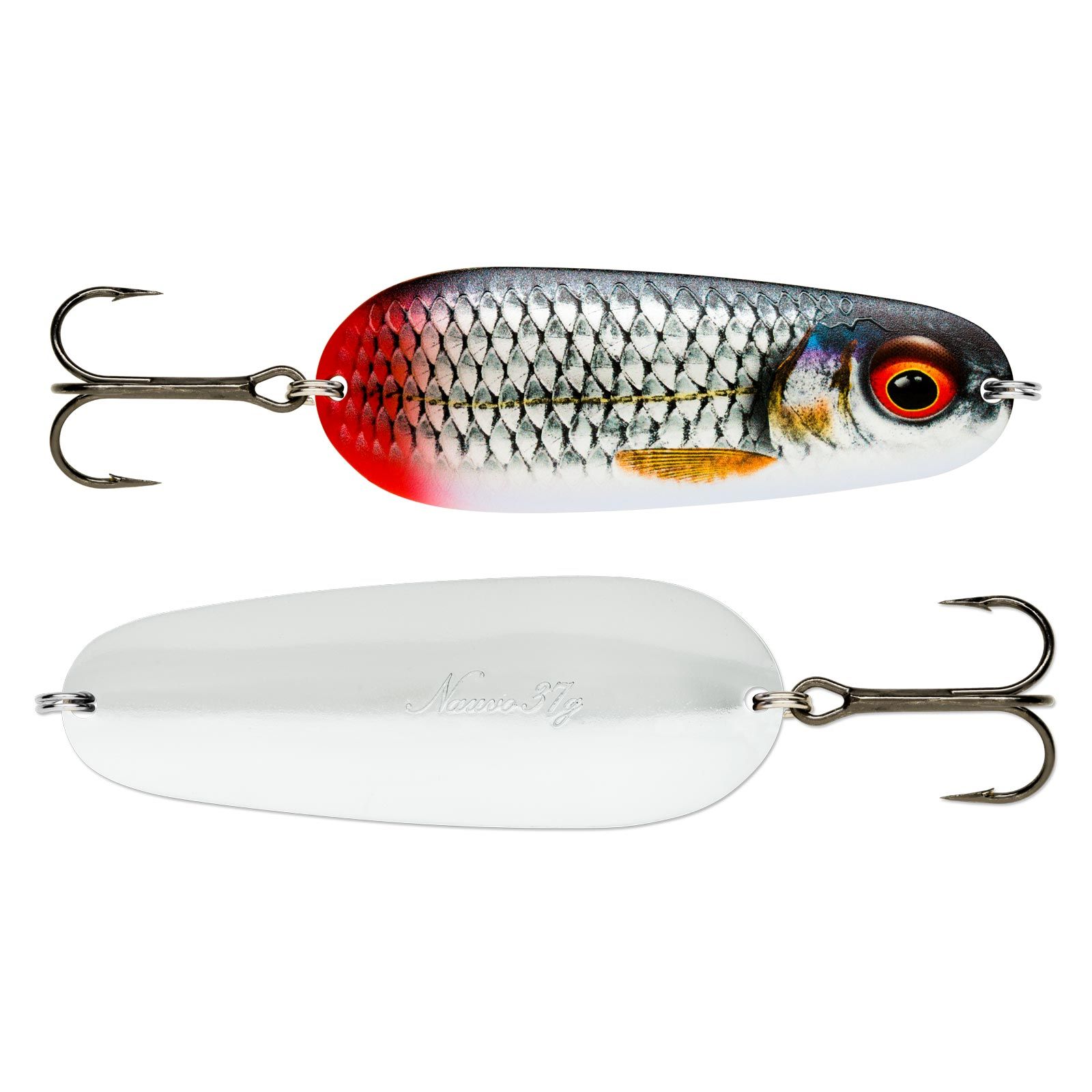 Rapala Nauvo Blinker Spoon 9,5cm 37g - Cuiller Métallique Pêche Live Perch, Action Réaliste