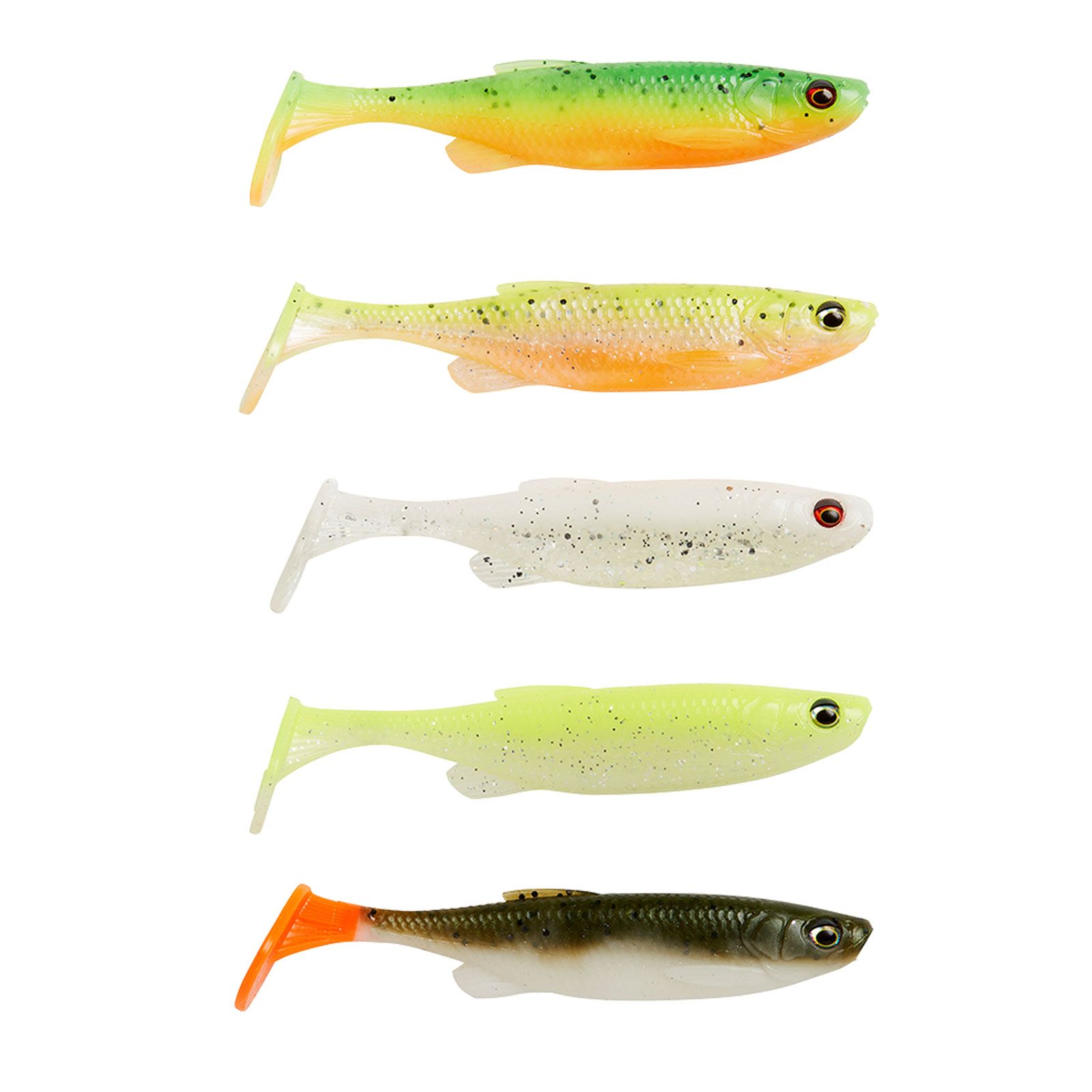 Savage Gear Savage gear Fat Minnow T-Tail Mix 5pcs. Gummifisch