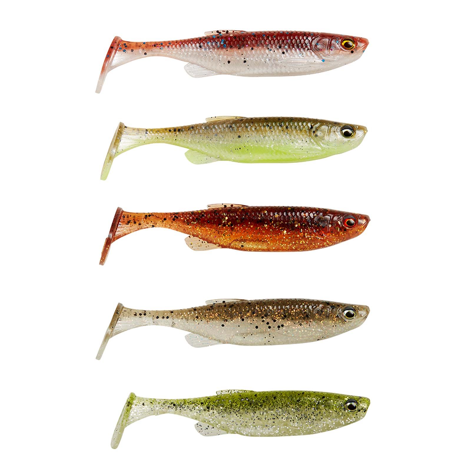 Savage Gear Savage gear Fat Minnow T-Tail Mix 5pcs. Gummifisch