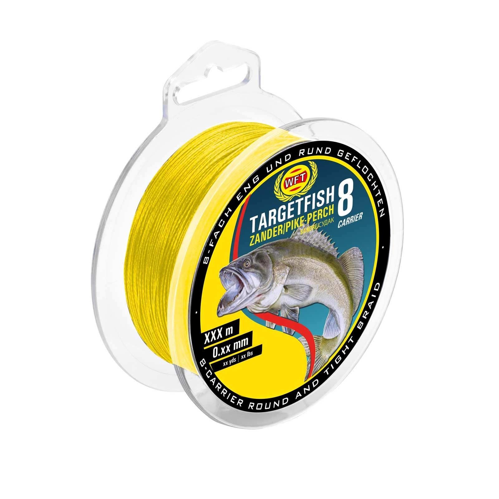 WFT Target Fish 8 Zander yellow geflochtene Schnur