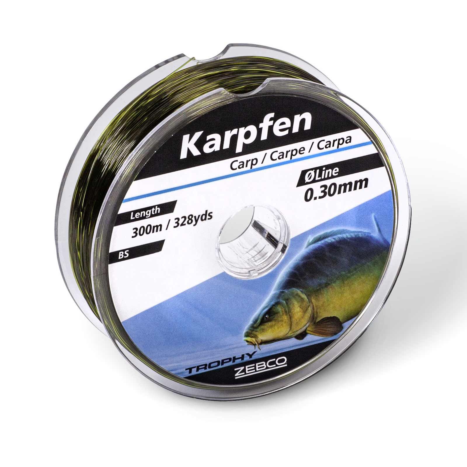 Zebco Trophy Karpfen 0,30mm 300m TOP Angelschnur