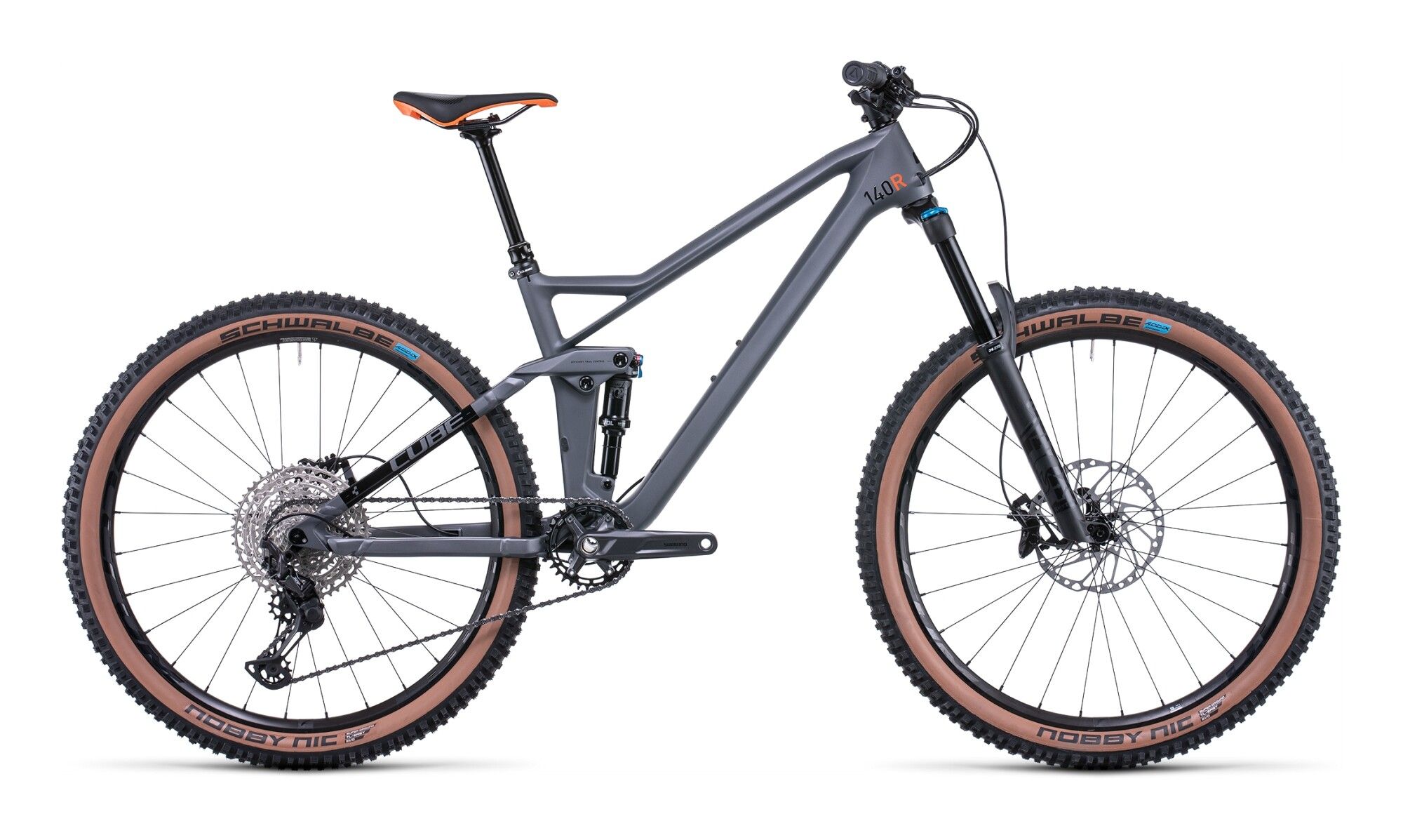 Cube Cube Stereo 140 HPC Race 27.5 grey´n´orange 2022 | 27,5 Zoll | Diamant (Bild 1)