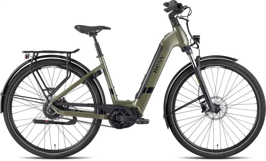Stadtrad BESV CT 1.3 2023 | 630 Wh | 28 Zoll | Tiefeinsteiger | XS | metallic khaki (Bild 1)