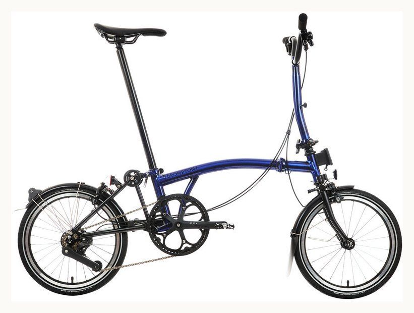Klapprad Brompton P Line Urban 2025 | 16 Zoll | Sonstige | Mid | Bolt Blue Lacquer / Titanium Black, Matt (Bild 1)