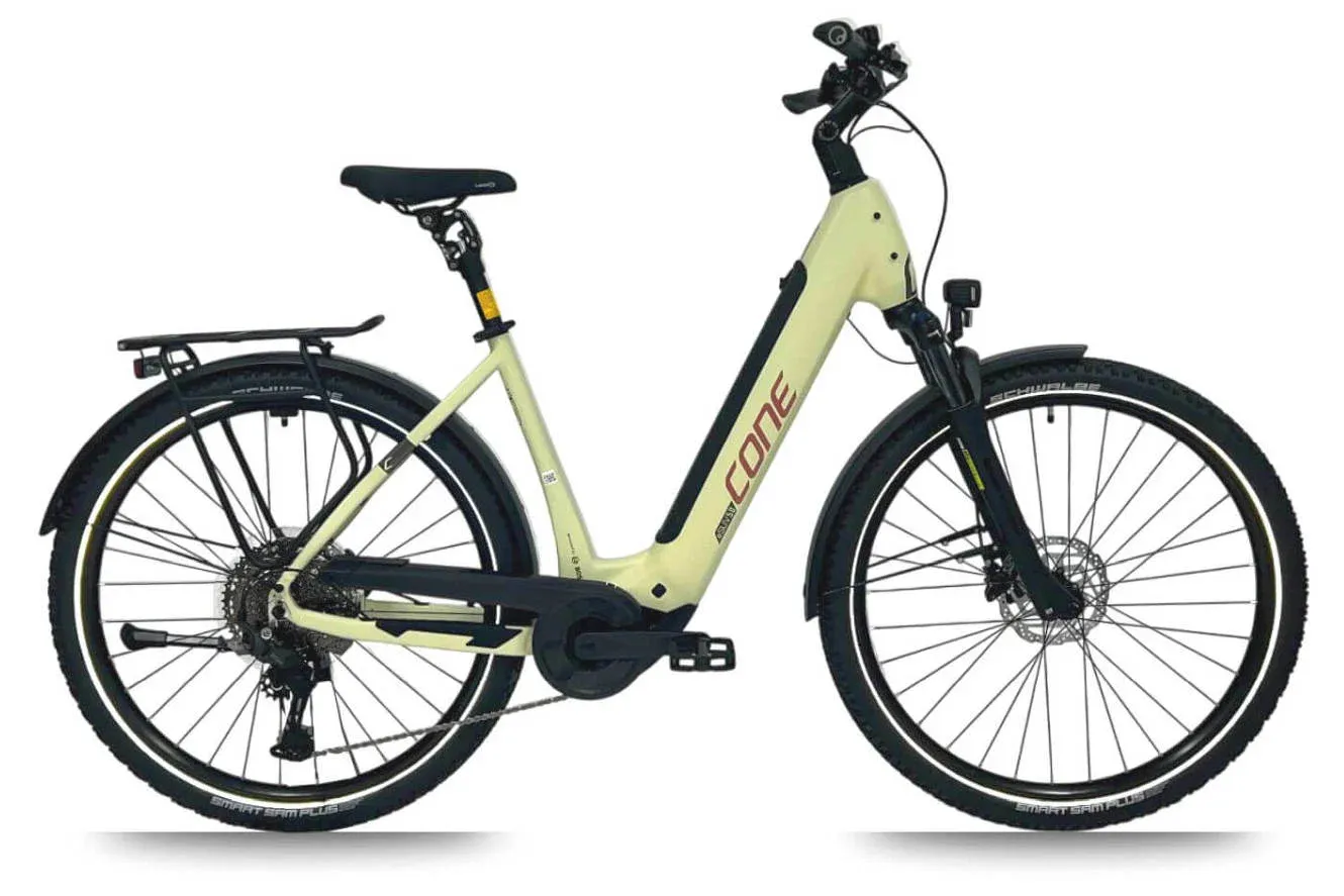 E-Bike Tourenrad CONE Bikes eSUV 5.0 2025 | 800 Wh | 29 Zoll | Tiefeinsteiger | 50 cm | cremeweiß, rot (Bild 2)