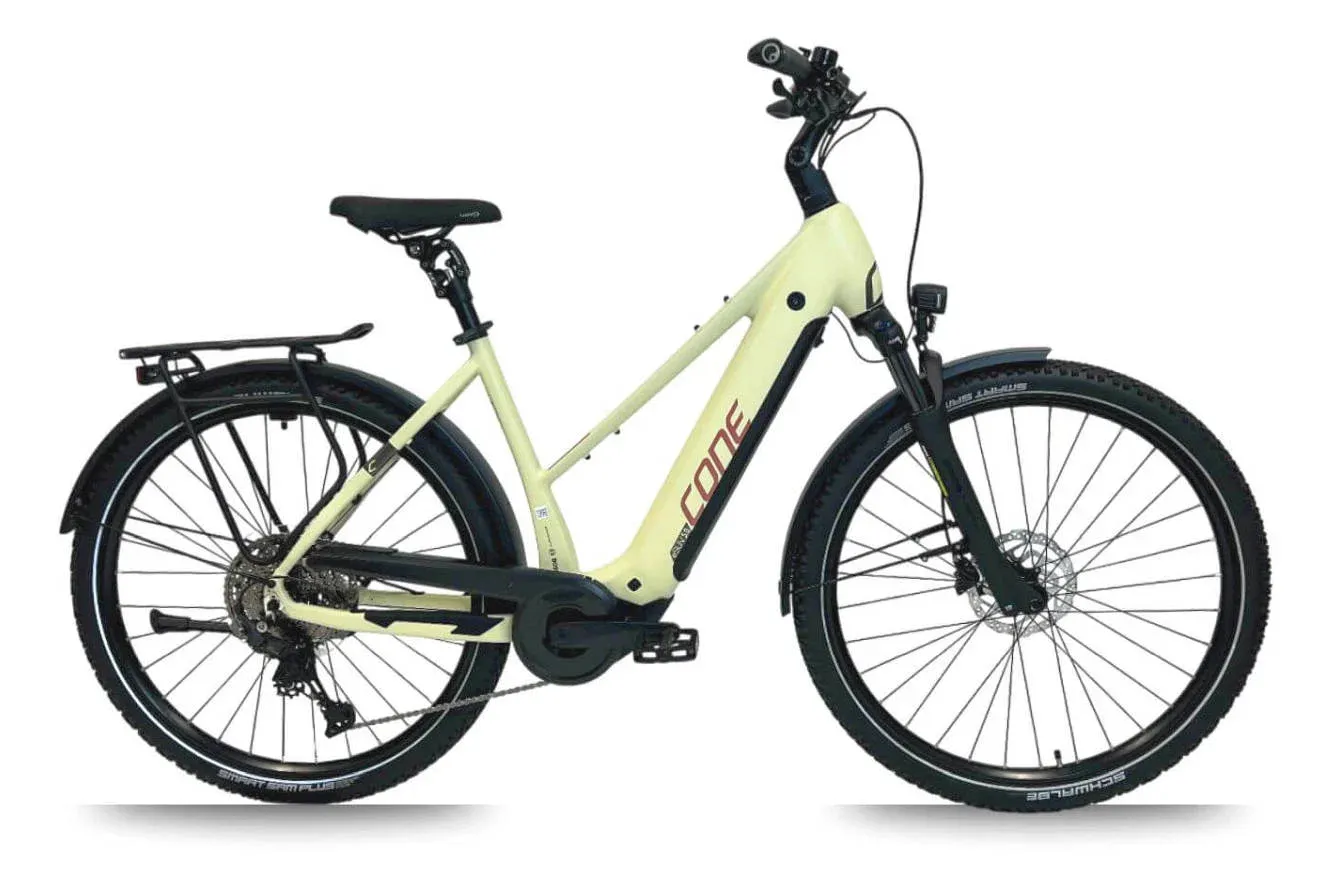 E-Bike Tourenrad CONE Bikes eSUV 5.0 2025 | 800 Wh | 29 Zoll | Trapez | 45 cm | cremeweiß, rot (Bild 2)
