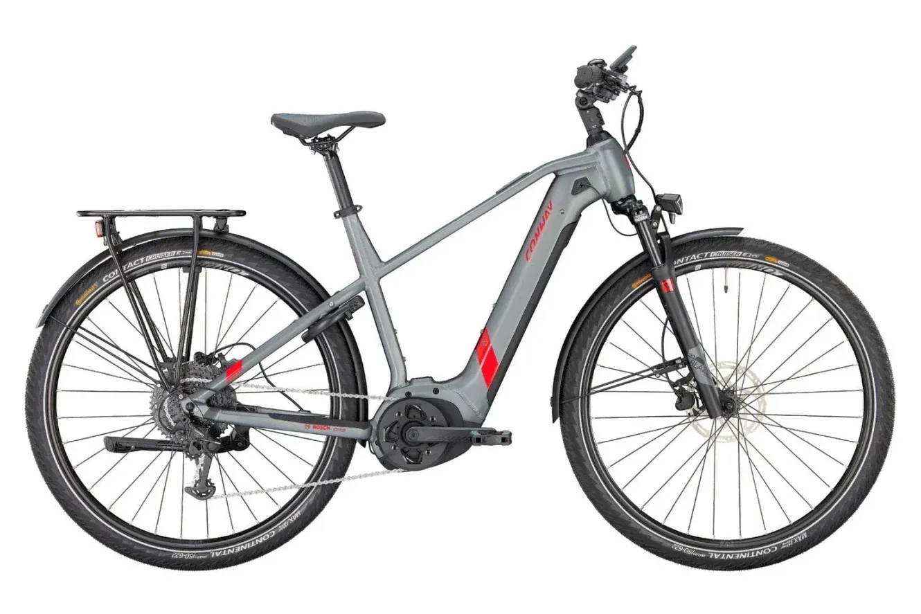 E-Bike Tourenrad Conway Cairon T 2.0 625 SE 2026 | 625 Wh | 28 Zoll | Diamant | 51 cm | shadowgrey metallic matt / red metallic (Bild 1)